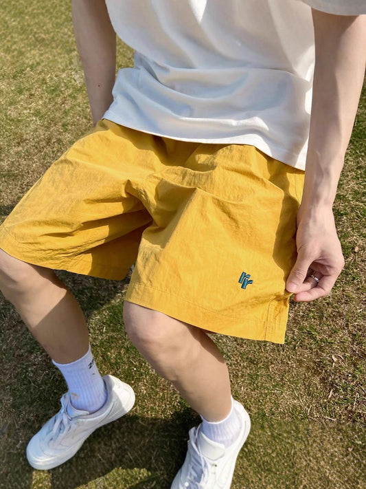 Men’s Lightweight Crinkle Bermuda Shorts – Loose Fit Casual Beach Shorts